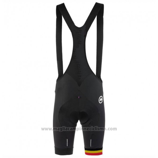 2017 Abbigliamento Ciclismo Assos Campione Belgio Manica Corta e Salopette